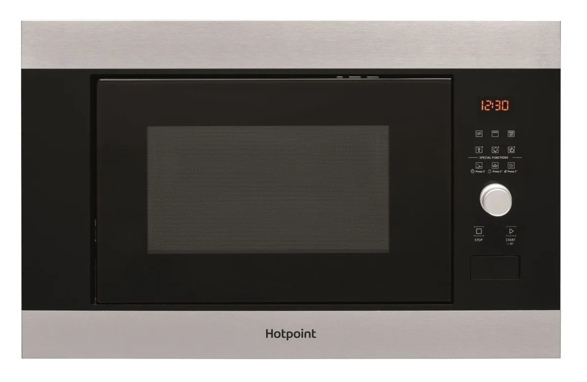 Hotpoint MF25GIXH Built In Microwave With Grill - Stainless Steel Effect