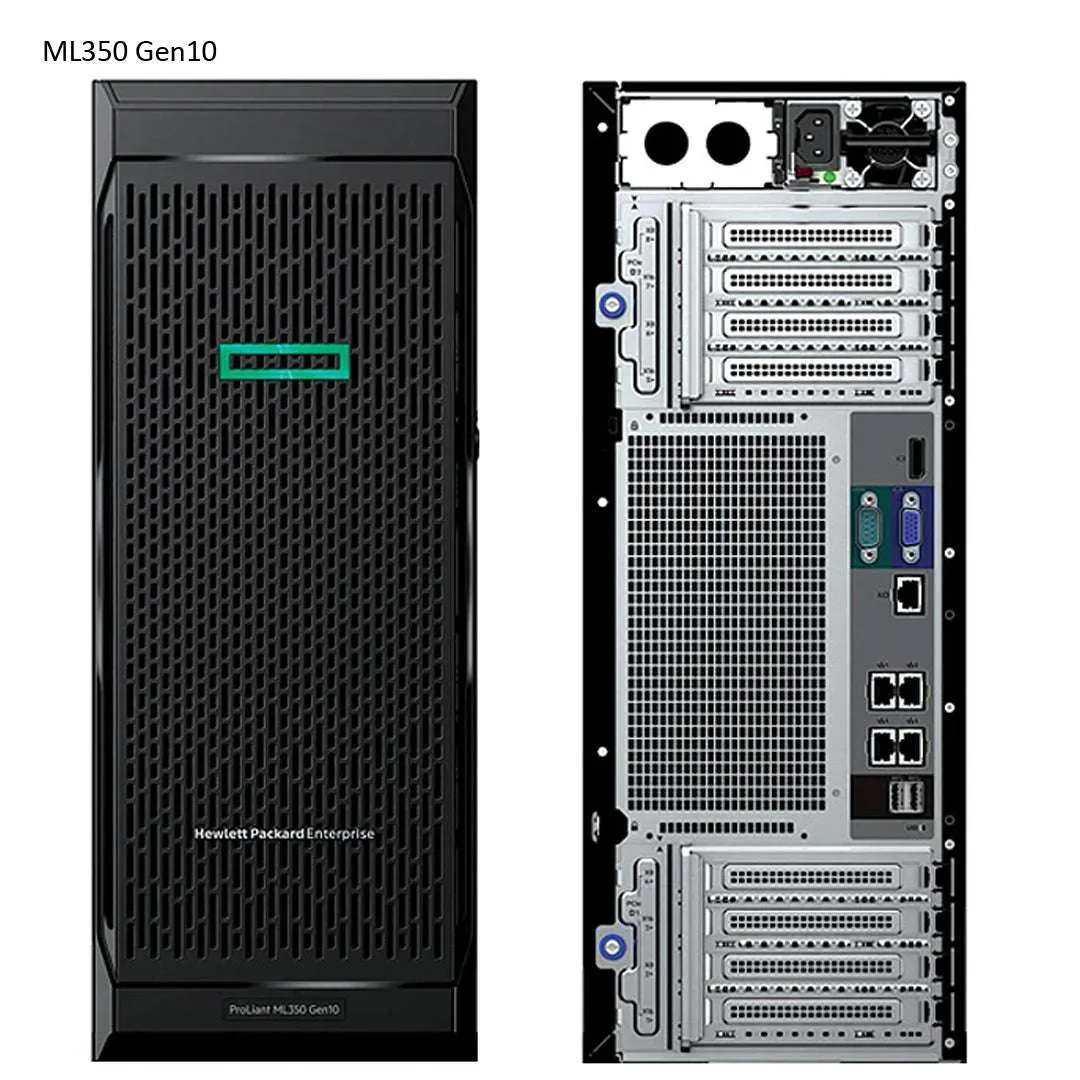 HPE ML350 Gen10 Performance Tower Server 4214R 1P 32G 8SFF P408i-a 1x800W FS RPS | P21789-001