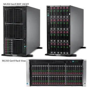 HPE ProLiant ML350 Gen9 Entry Server E5-2609v4 1P 8GB-R B140i 8LFF 500W PS | 835262-001