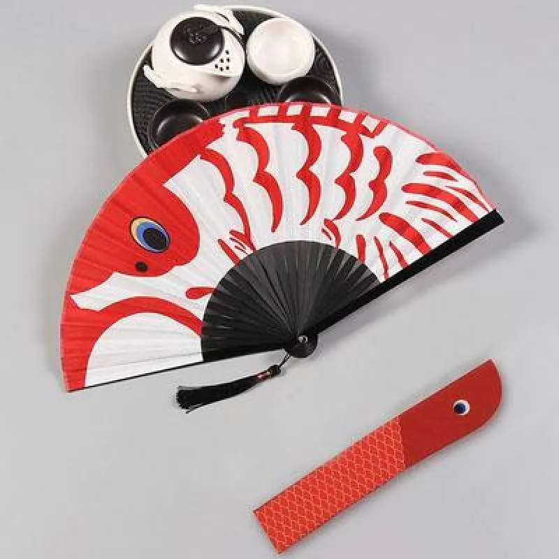 Japanese Folding Fan 【Carp Streamer】