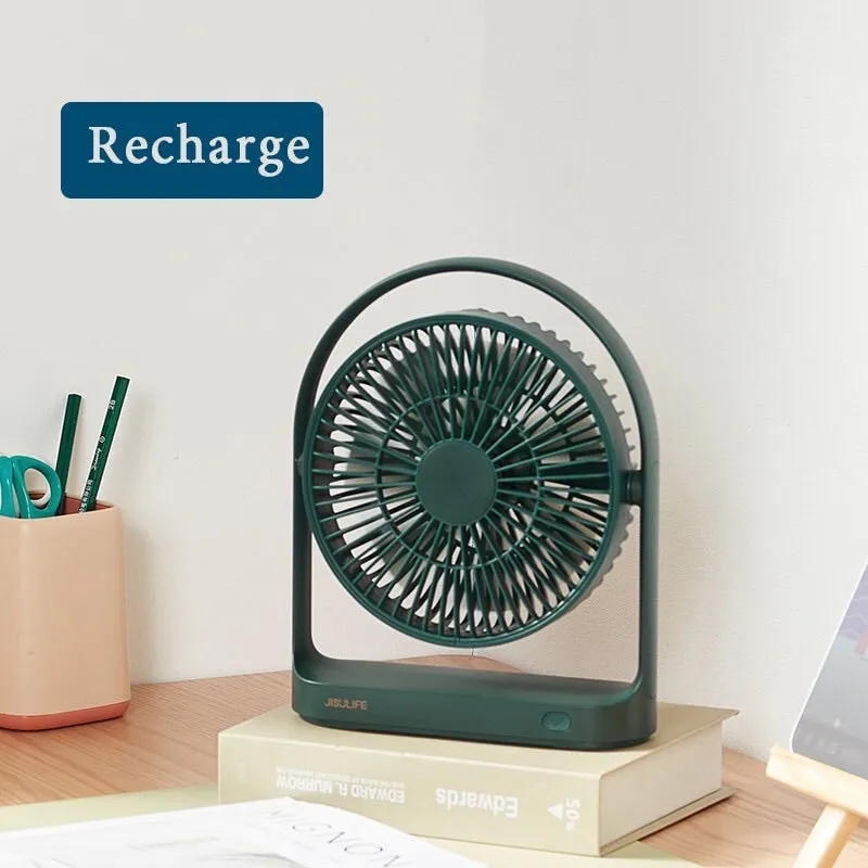 JISULIFE FA19 Portable Desktop Fan / Mini Table Fan / 4000mAh Rechargeable Battery / 4 Wind Speed / 270°Rotate