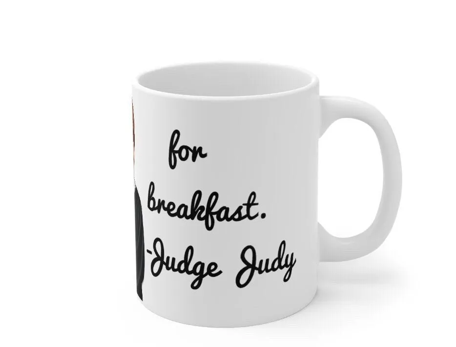 Judge Judy Mug, Eat Morons,Sarcastic funny coffee mug, Gift for Christmas/Thanksgiving/Birthday/Judge Judy Fans/Graduation, Christmas