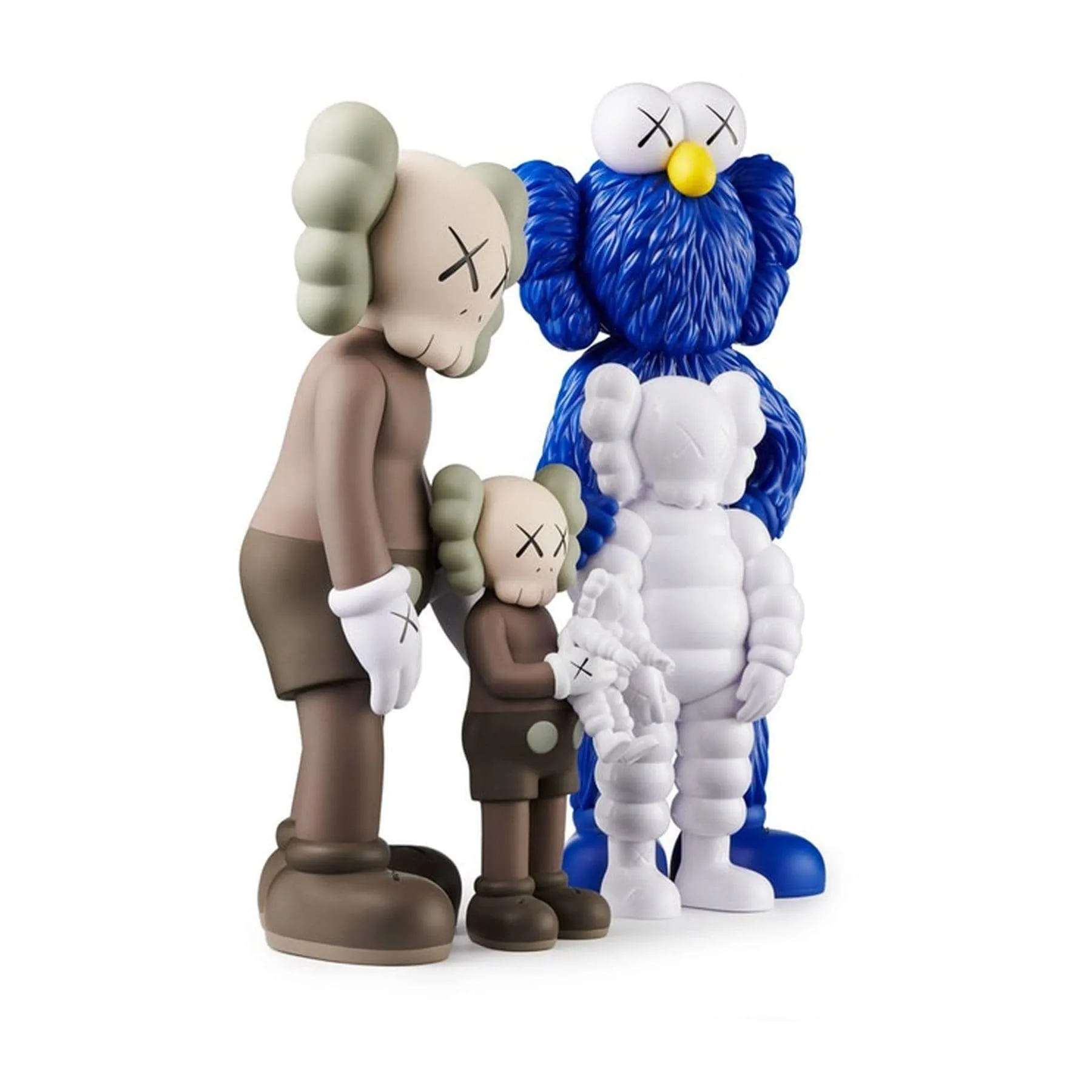 KAWS FAMILY Figures 'Brown/Blue/White'