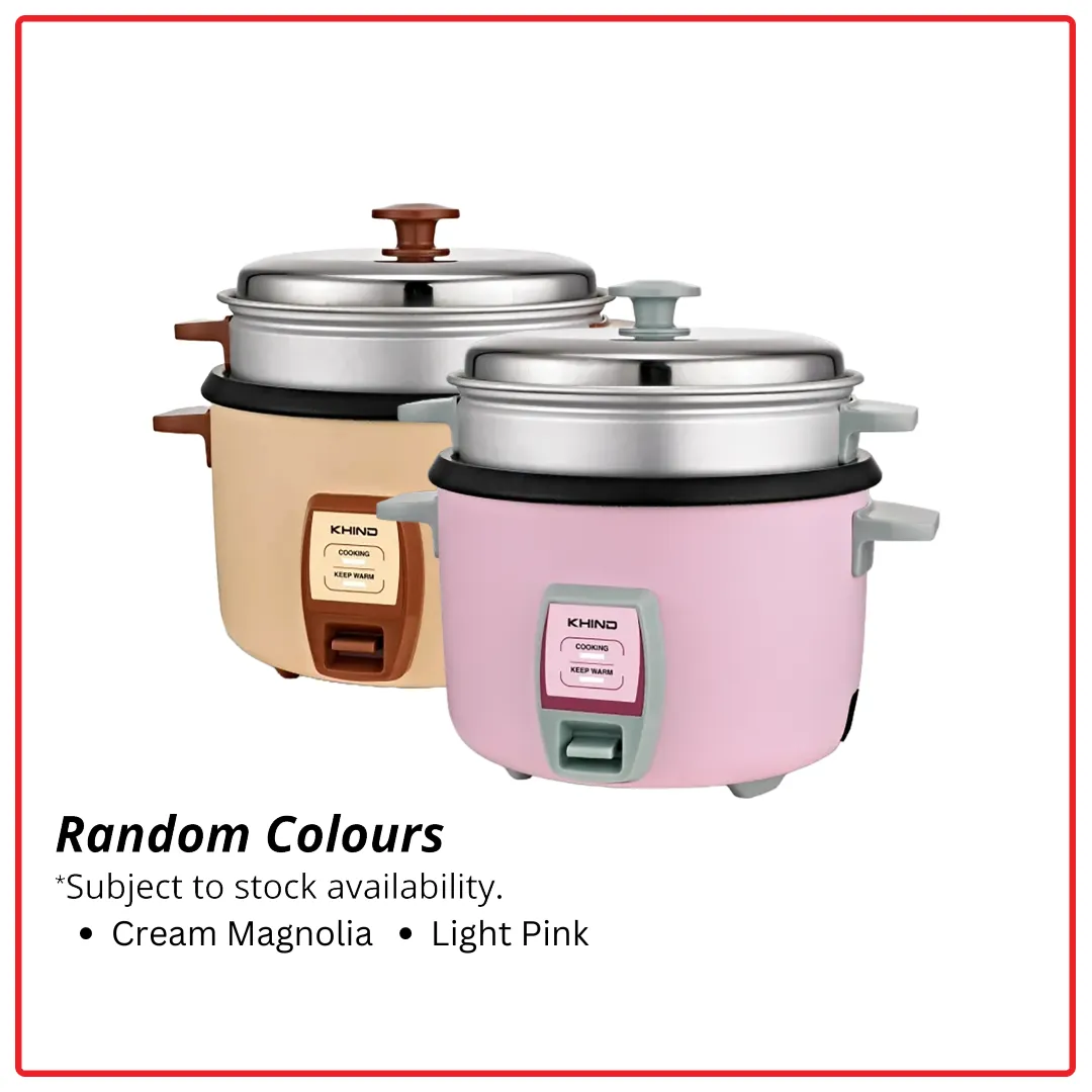 Khind RC918T (Random Colours) 1.8L 9 Series Teflon Inner Pot Electric Rice Cooker