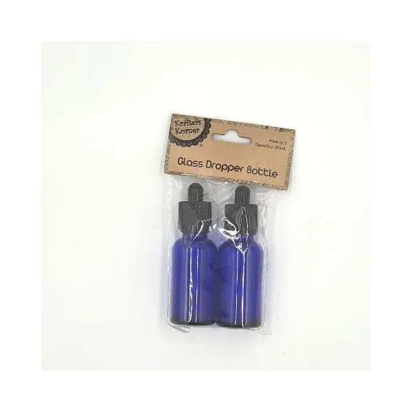 Krafters Korner Glass Dropper Bottle - Pack of 2