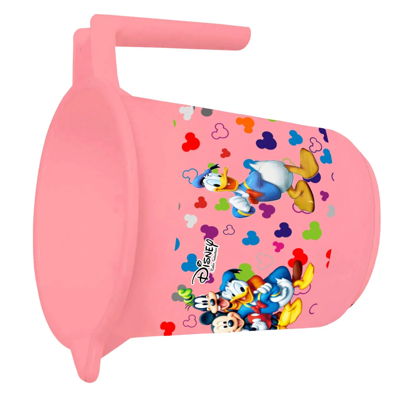 Kuber Industries Disney Team Mickey Print 4 Pieces Unbreakable Virgin Plastic Bathroom Bucket with Mug Set- Pink & Blue, (2 Pc 16 LTR Bucket & 2 Pc 500 ML Mug) -HS_35_KUBMARTS17504