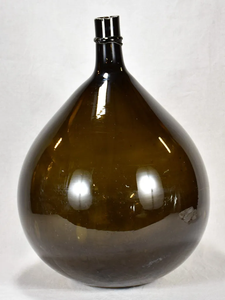 Large 19th century French demijohn signed by glass maker 25½"