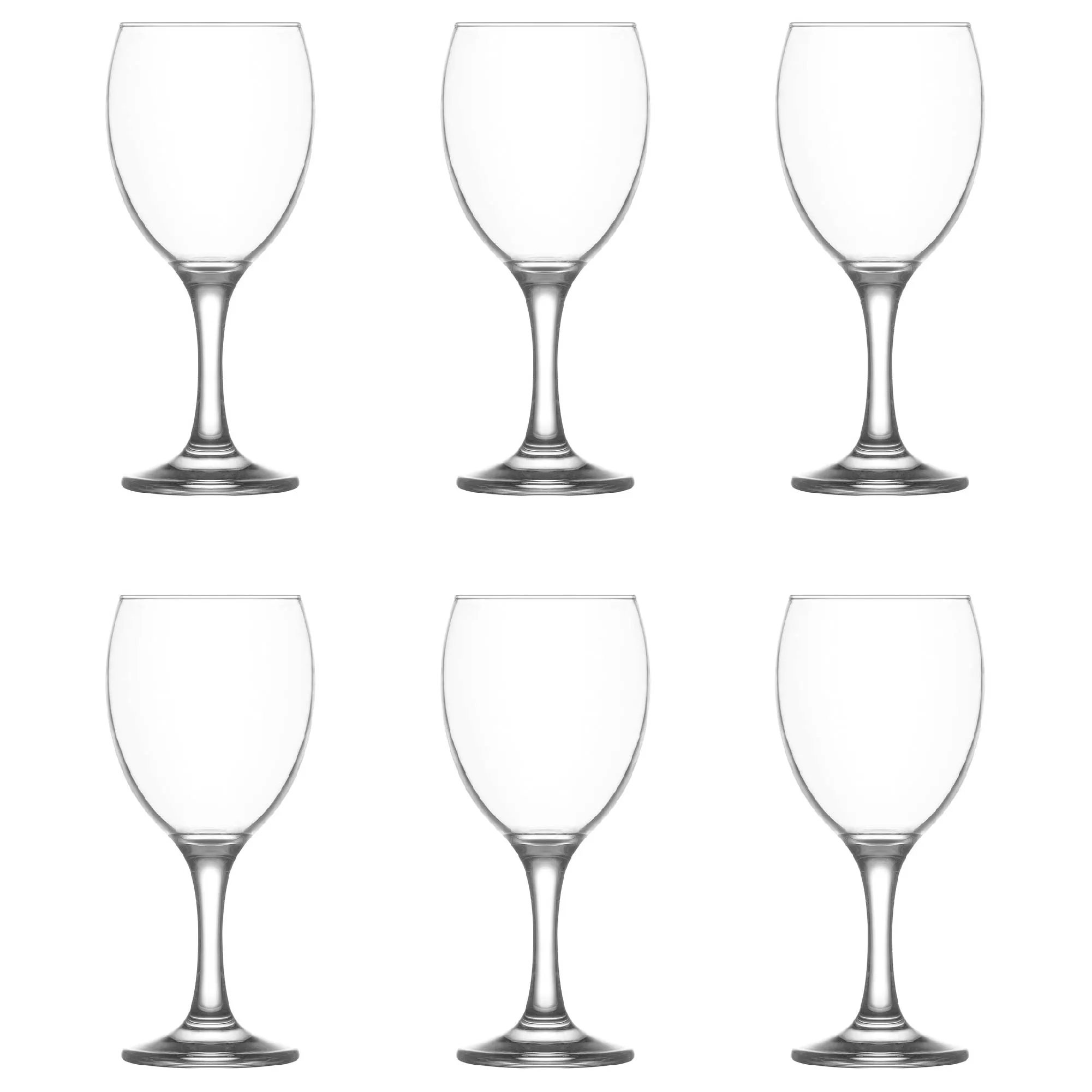 Lav Empire Tulip Wine Glasses, 6 Pcs, 11.5 Oz (340 cc)