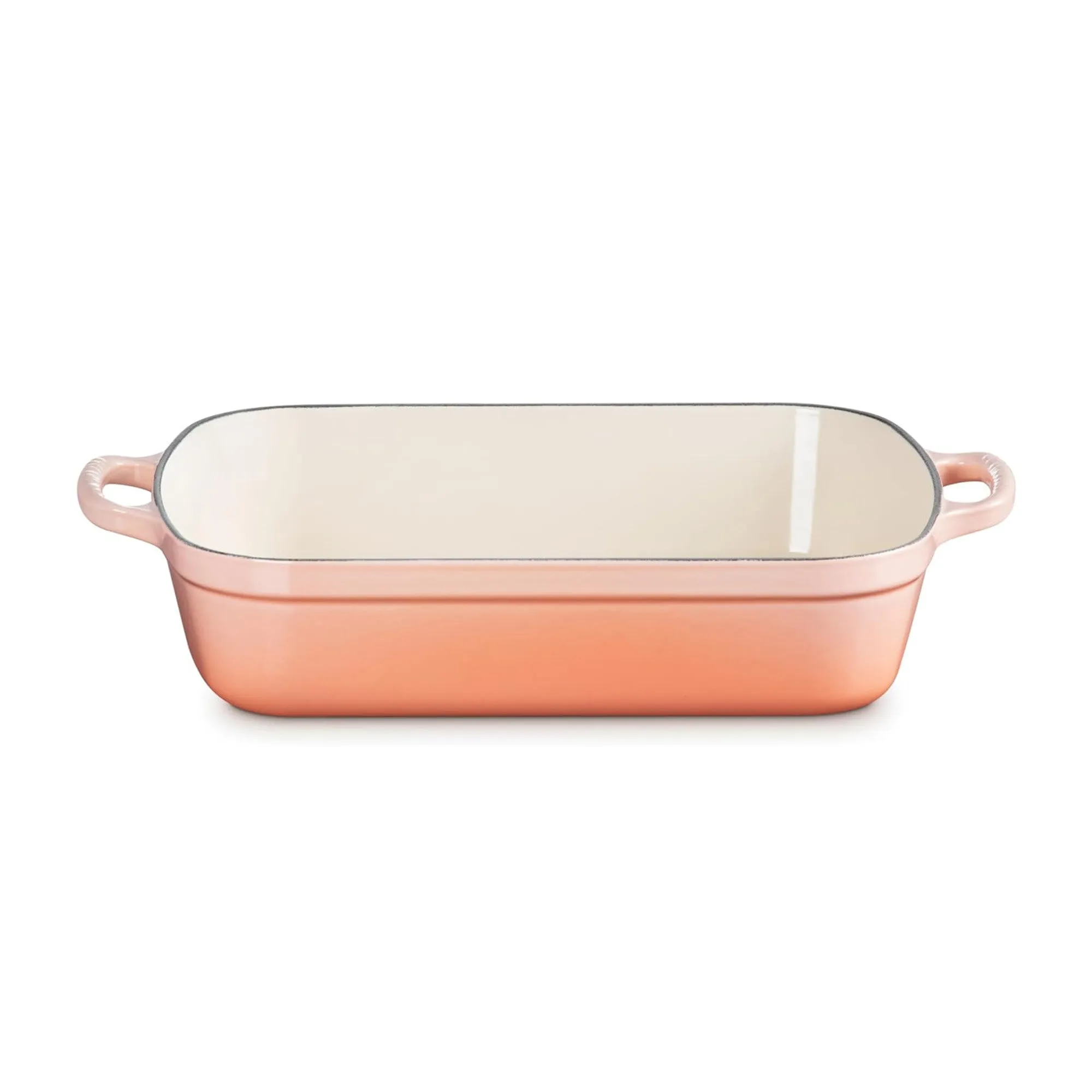 Le Creuset Signature Enameled Cast Iron Rectangular Roasting Pan, 5.25-Quart, Peche