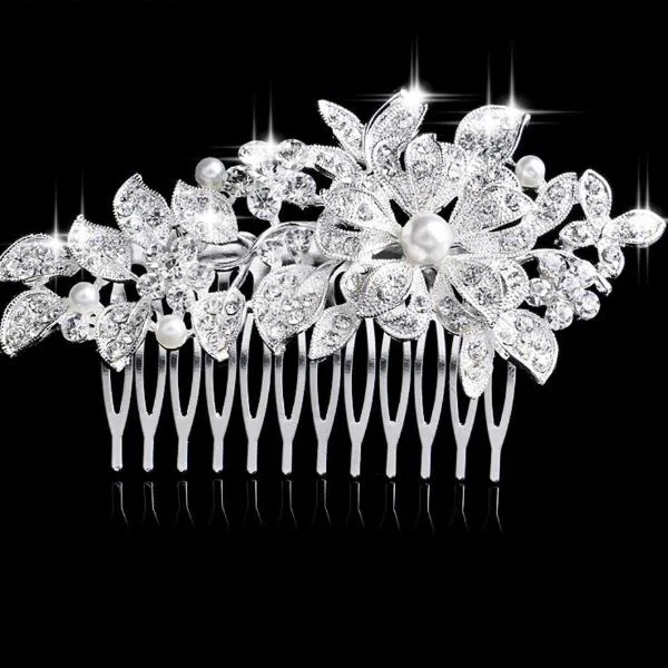 Leaf Crystal Bridal Wedding Jewelry Hair Accessories Hair Combs