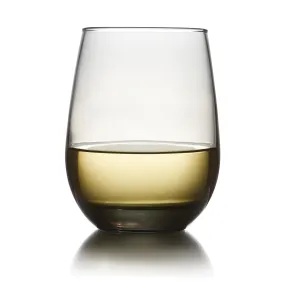 Libbey Stemless Glasses, Grey, 15.25 ounce, Set of 12