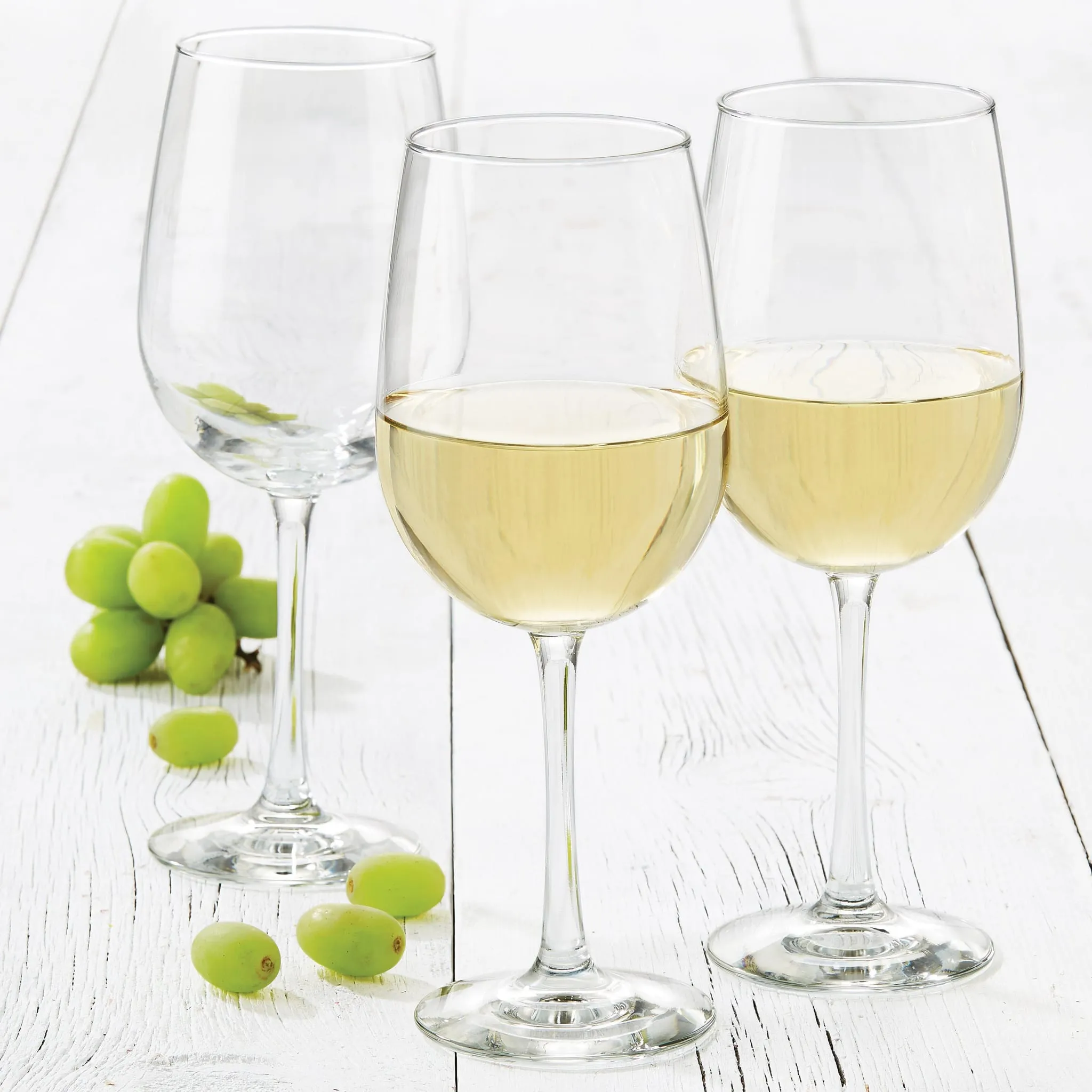 Libbey Vina White Wine Glasses, 18.5 ounce, Set of 6