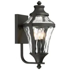 Libre 17 in. 3 Lights Outdoor Wall Lantern Black Finish