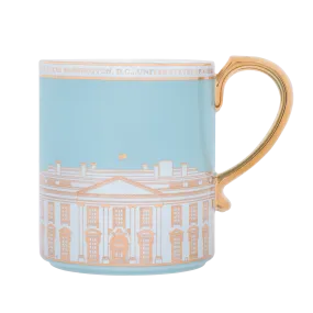 Light Blue White House Mug