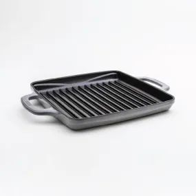 Lodge USA Enamel 11” Enameled Cast Iron Grill Pan, Moonstruck