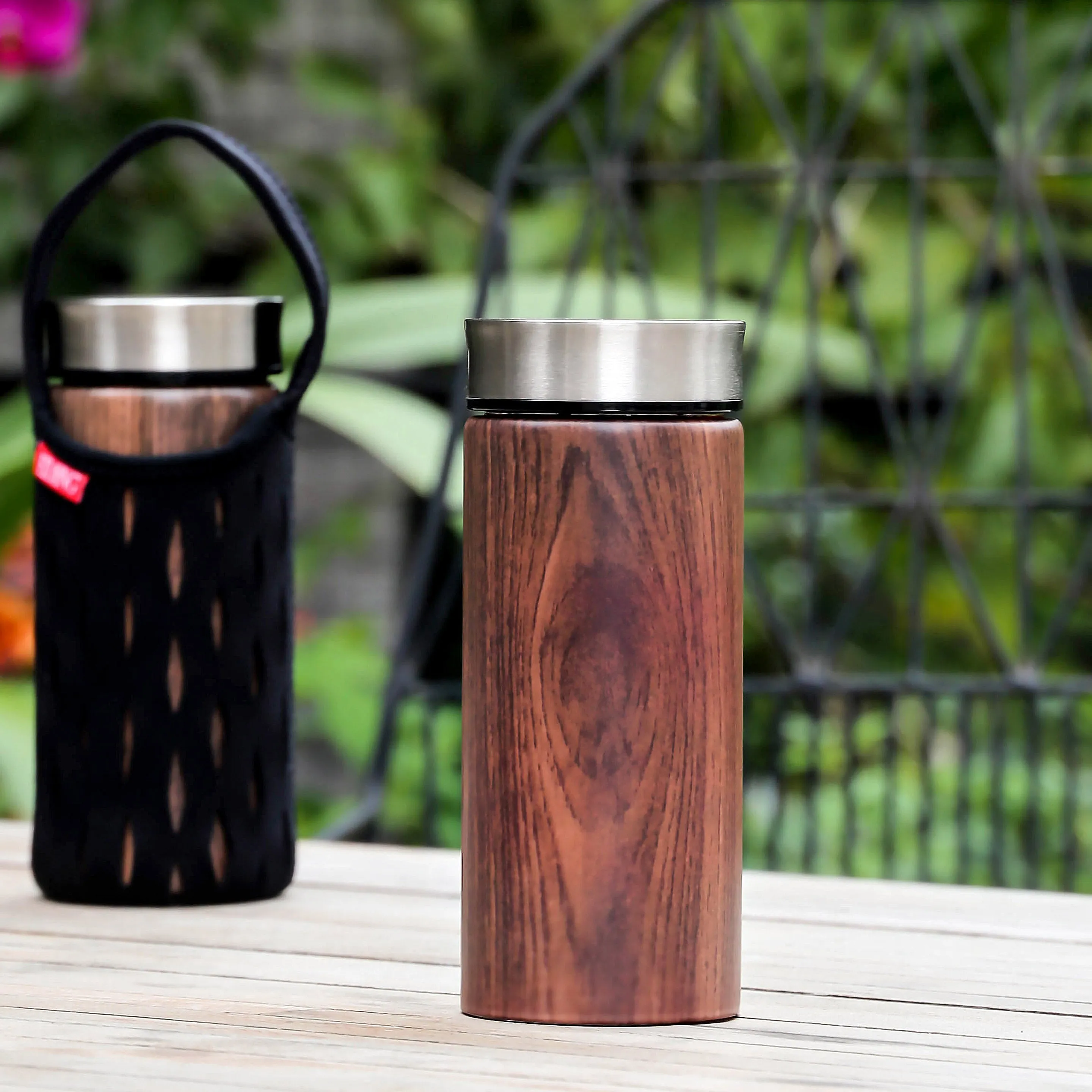 LOHAS Travel Bottle-Walnut Wood Grain (320ml)