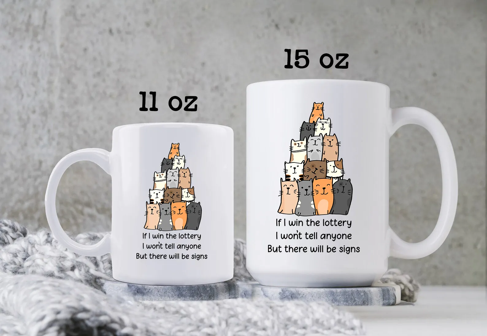 Lottery Cats  Mug Funny Cat Coffee Cup Lottery Meme Cat Lovers Mug Cat Mom Gift