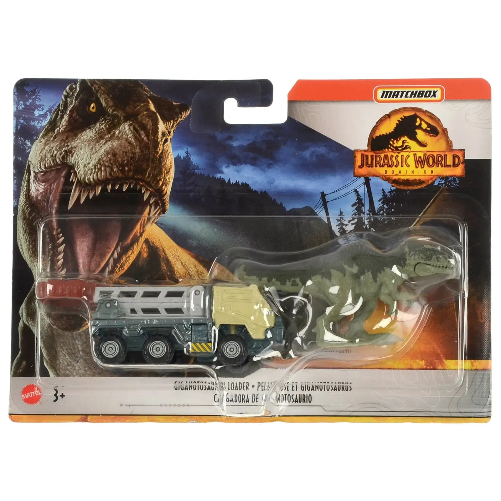 Matchbox Jurassic World Dinosaur Transporter Vehicle With Figure