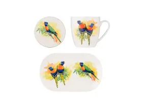 Maxwell & Williams Katherine Castle Bird Life Gift Set Lorikeet Gift Boxed