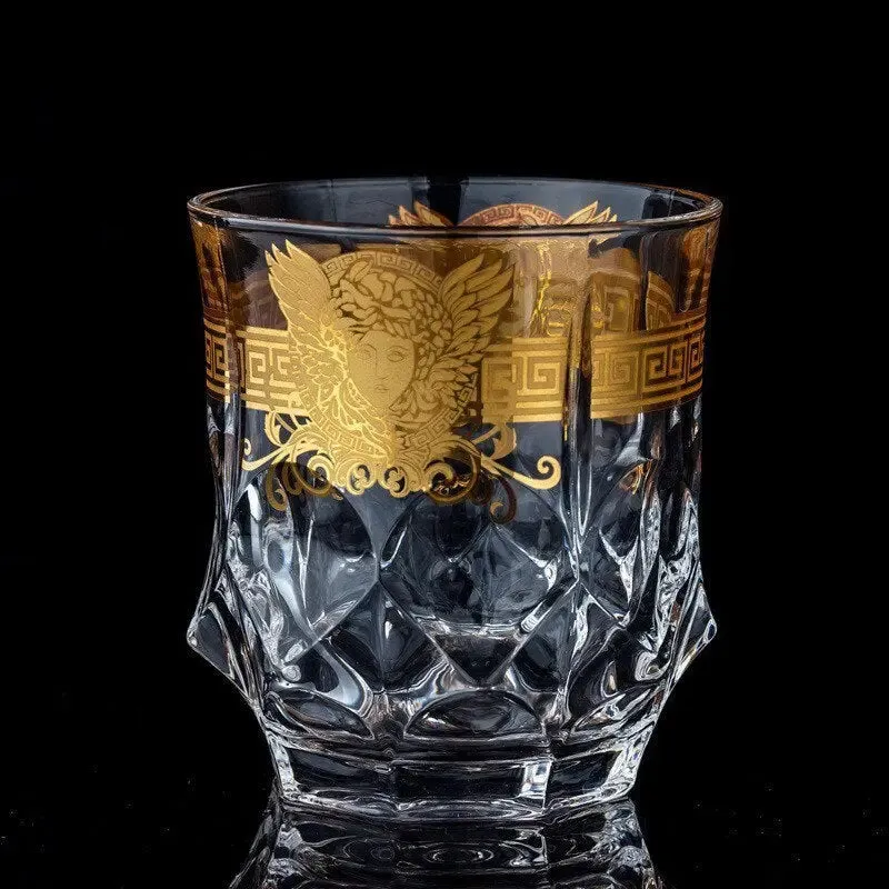 Medusa Head Creative Gold High-end Glass Whiskey Glass Foreign Wine Glass Beer Glass