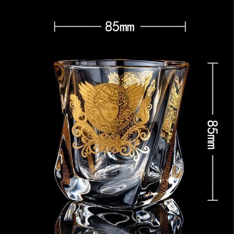 Medusa Head Creative Gold High-end Glass Whiskey Glass Foreign Wine Glass Beer Glass