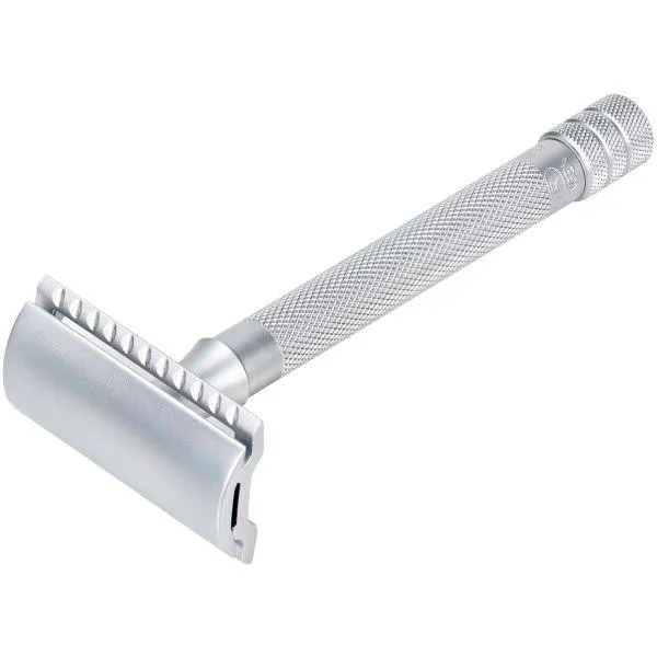 Merkur - 22C Long Handle Safety Razor, Matt Chrome Handle