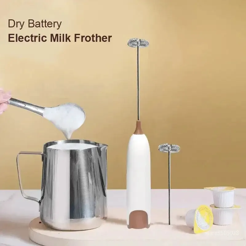 Milk Frother Electric Portable Mini Milk Foamer Coffee Cappuccino Foam Maker Creamer Whisk Frothy Egg Beater Kitchen Accessory