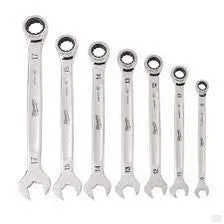 Milwaukee Metric Combination Ratcheting Wrench Mechanics Tool Set (7-Piece) 48-22-9506