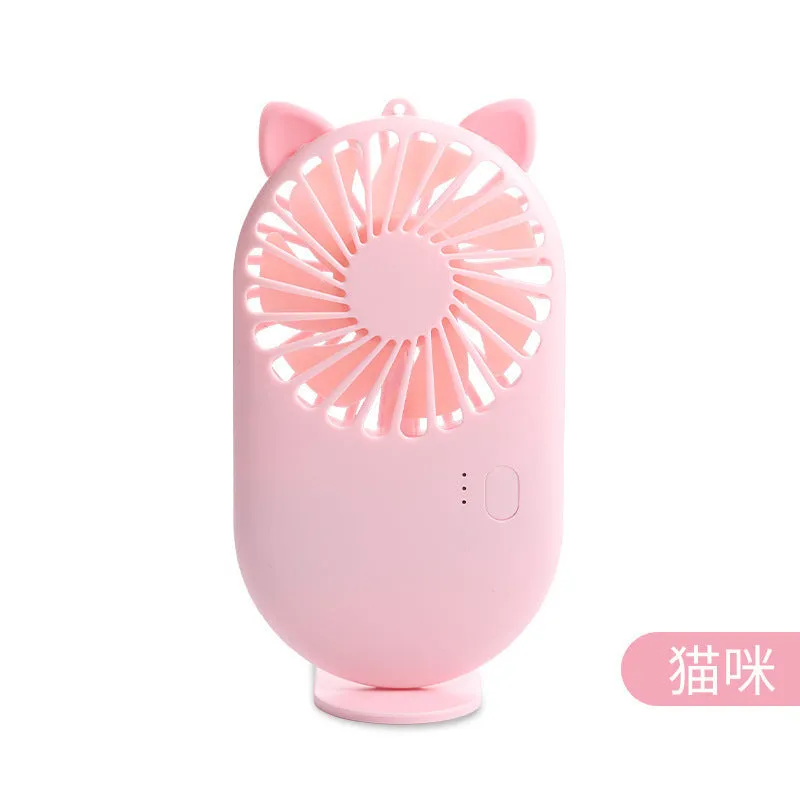 Mini fan hanging neck hand usb charging pocket portable stand