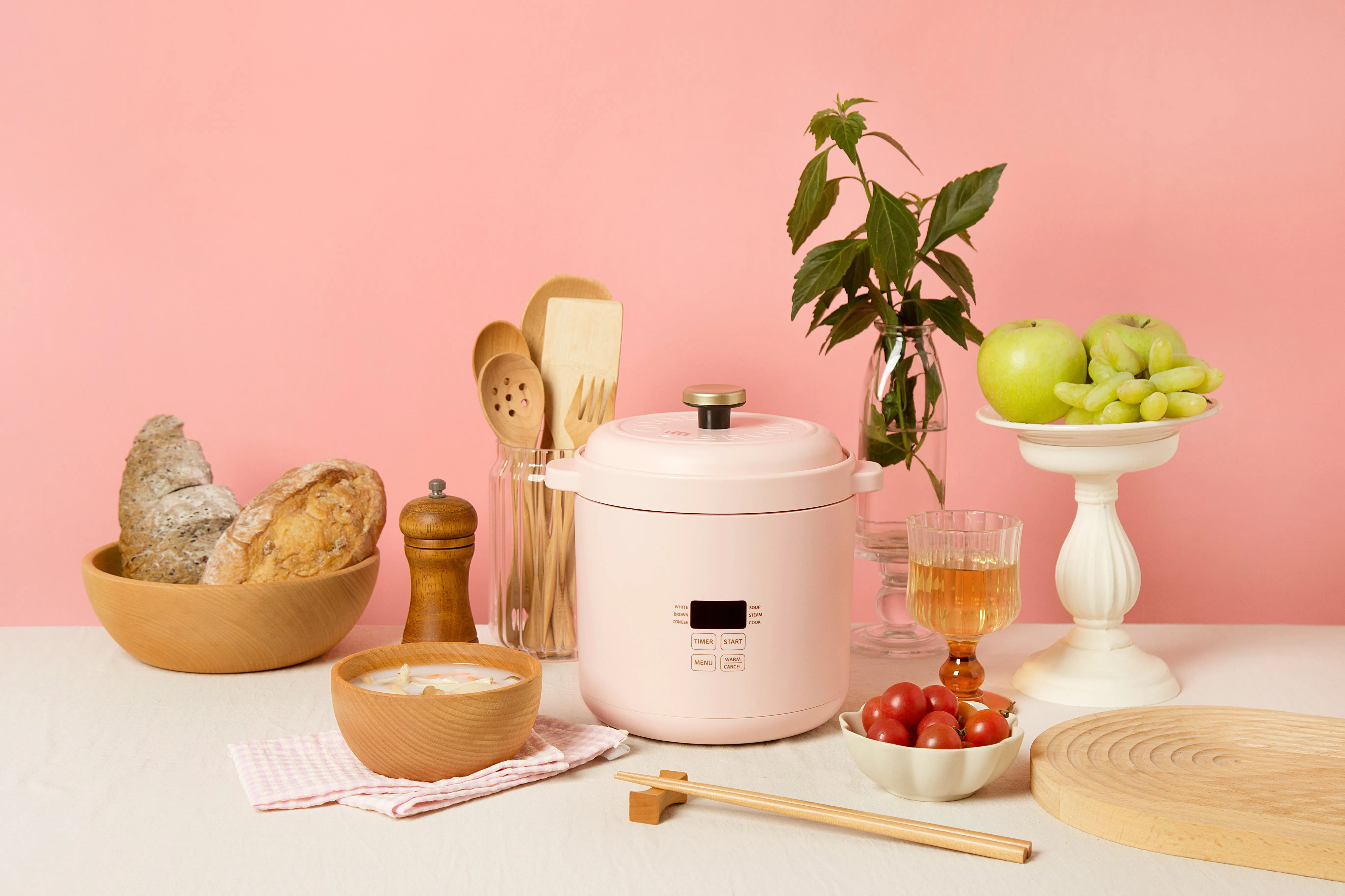 Mini Rice Cooker in Pink