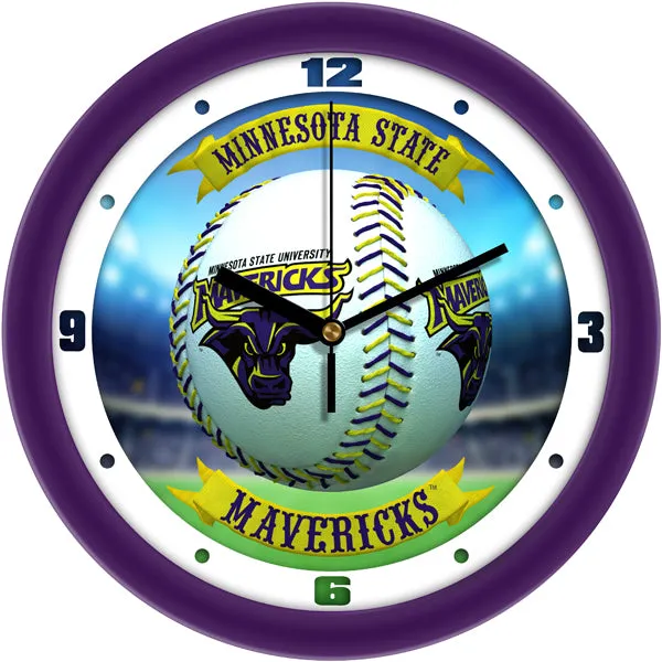 Minnesota State Wall Clock - Baseball Home Run