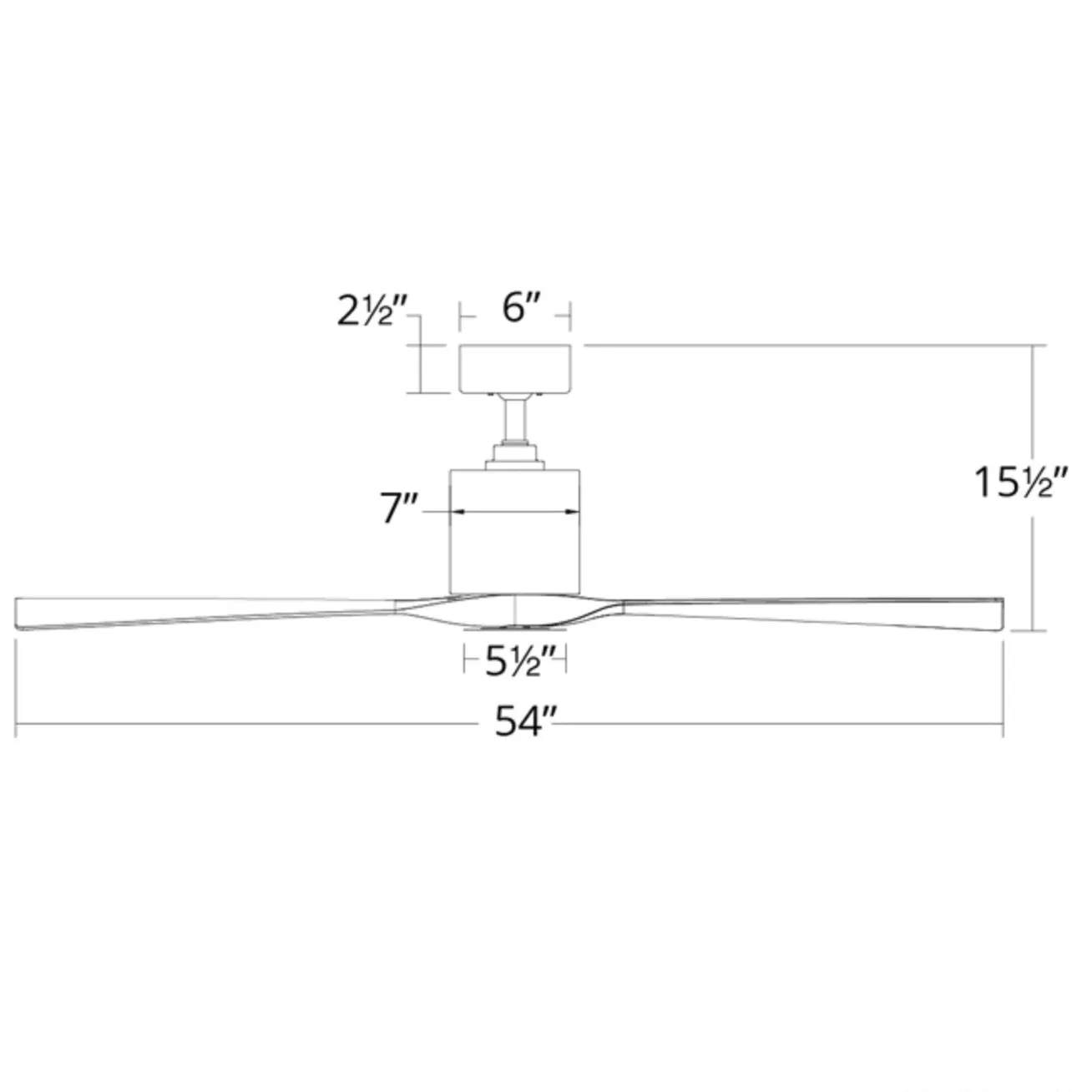 Modern Forms | 54" Aviator 5 Downrod Ceiling Fan in Matte Black/Distressed Koa