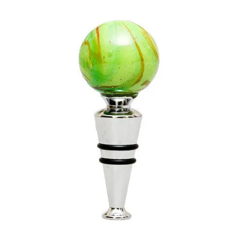 Murano Glass Wine Stopper 'Apple Green'