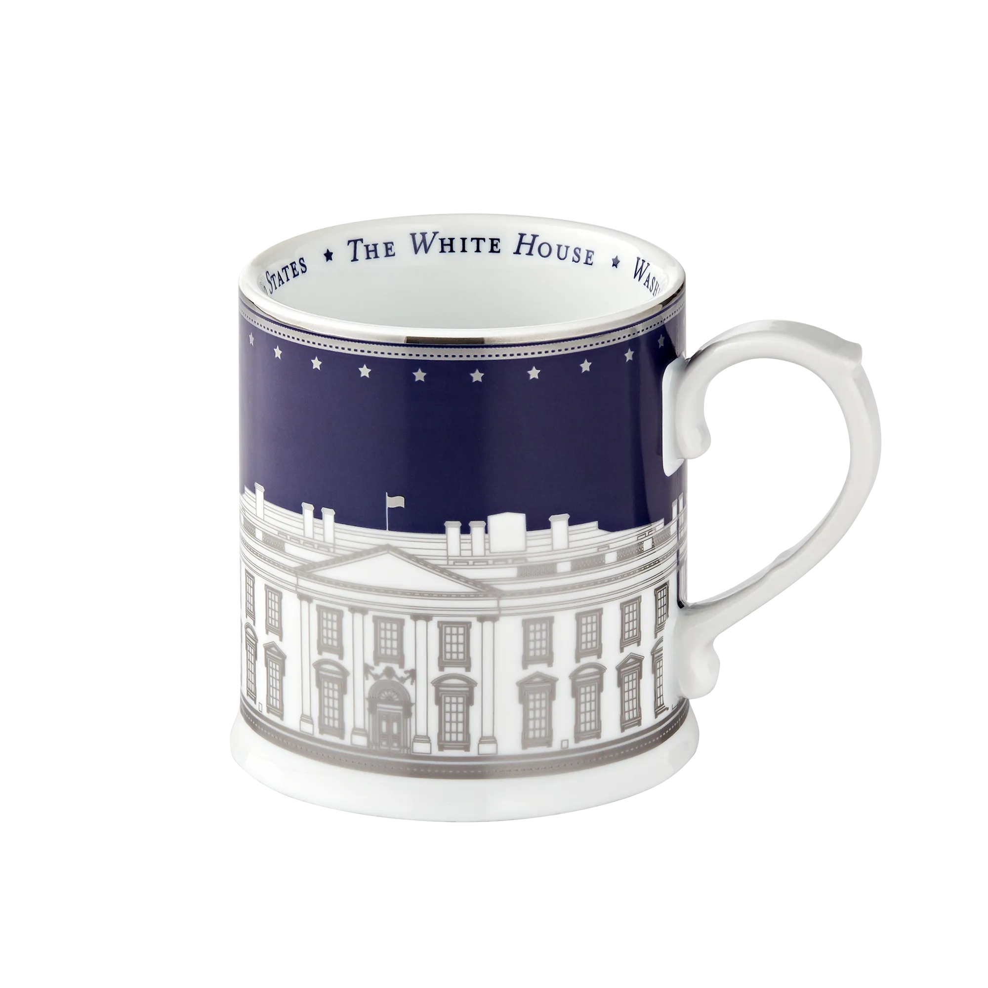 Navy White House Mug