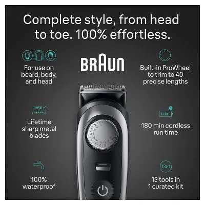 New - Braun Series 9 9440 All-In-One Style Kit 13-in-1 Grooming Kit with Beard Trimmer - 13ct