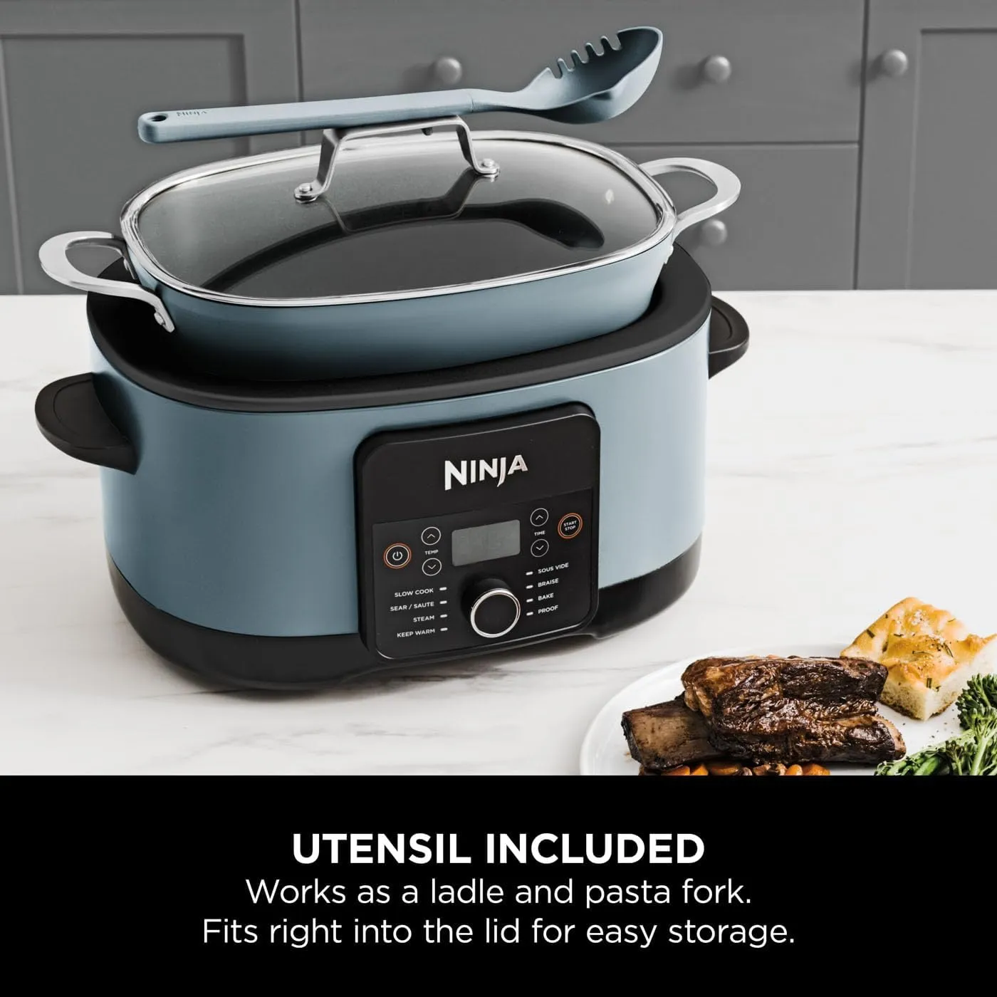 Ninja Foodi PossibleCooker 8-in-1 Slow Cooker [Sea Salt Grey]