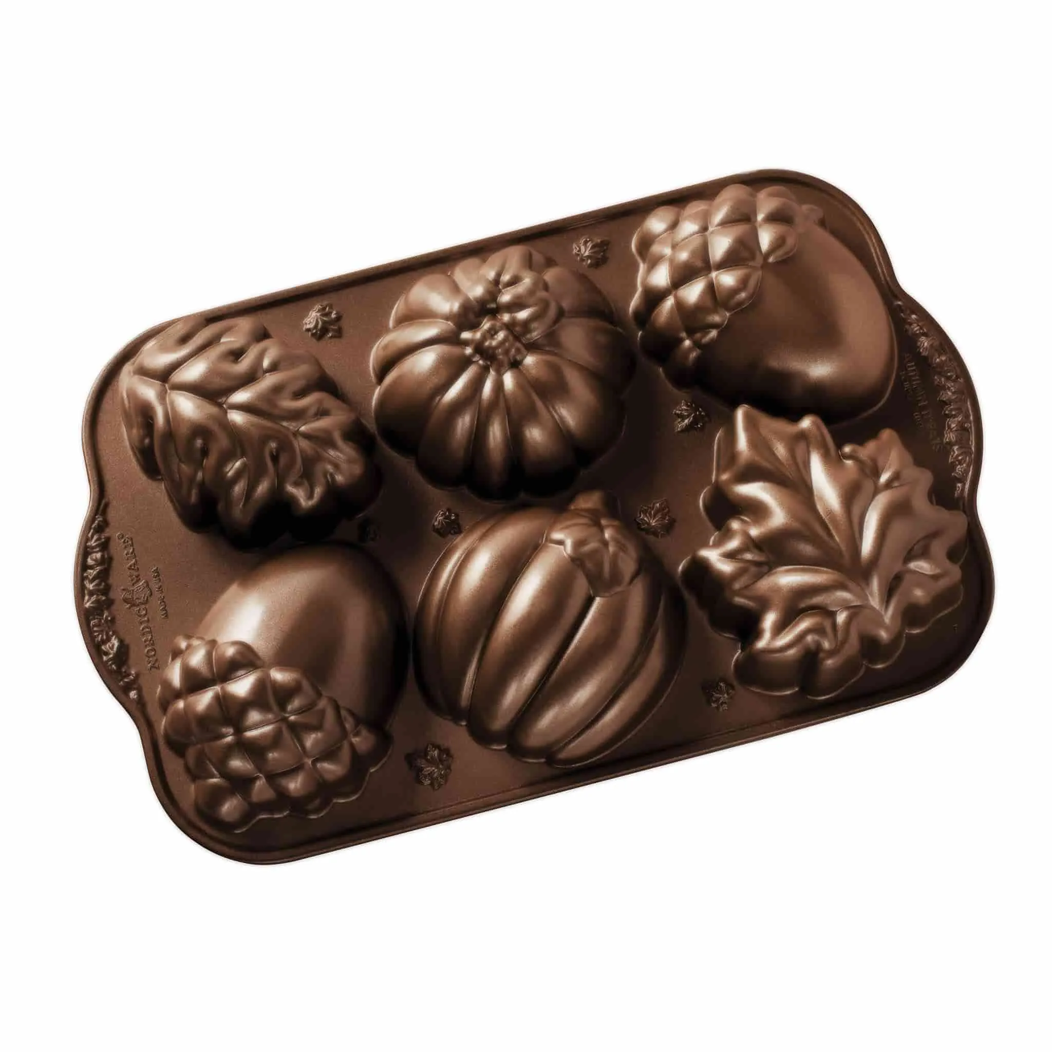 Nordicware Bronze Autumn Treats Cakelet Pan, 709ml