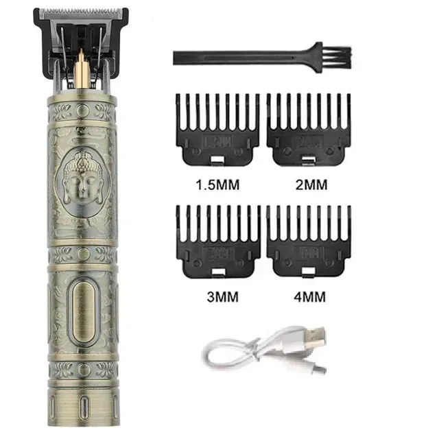 OIMG T9 Vintage Stainless Steel Rechargeable Hair Trimmer