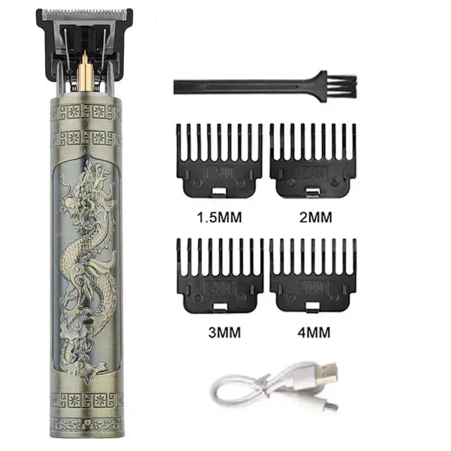 OIMG T9 Vintage Stainless Steel Rechargeable Hair Trimmer