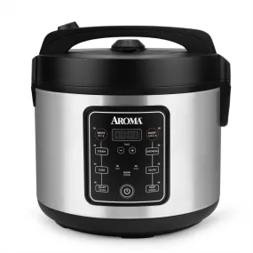 Open Box - Aroma 20 Cup Digital Multicooker & Rice Cooker - Stainless Steel