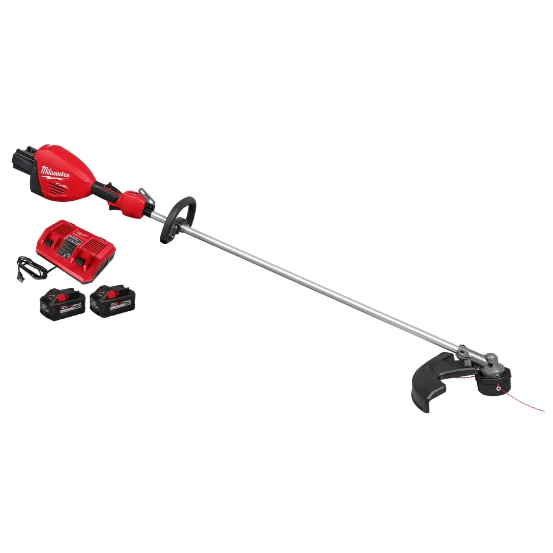 Open Box -  Milwaukee M18 FUEL 18V Brushless Cordless 17 in. Dual Battery Straight Shaft String Trimmer with (2) 8.0 Ah Batteries and Charger