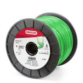 Oregon Trimmer Line - 21-095 - Green Gatorline - Square - .095" Gauge, 5 lb. Spool, 1134 Feet