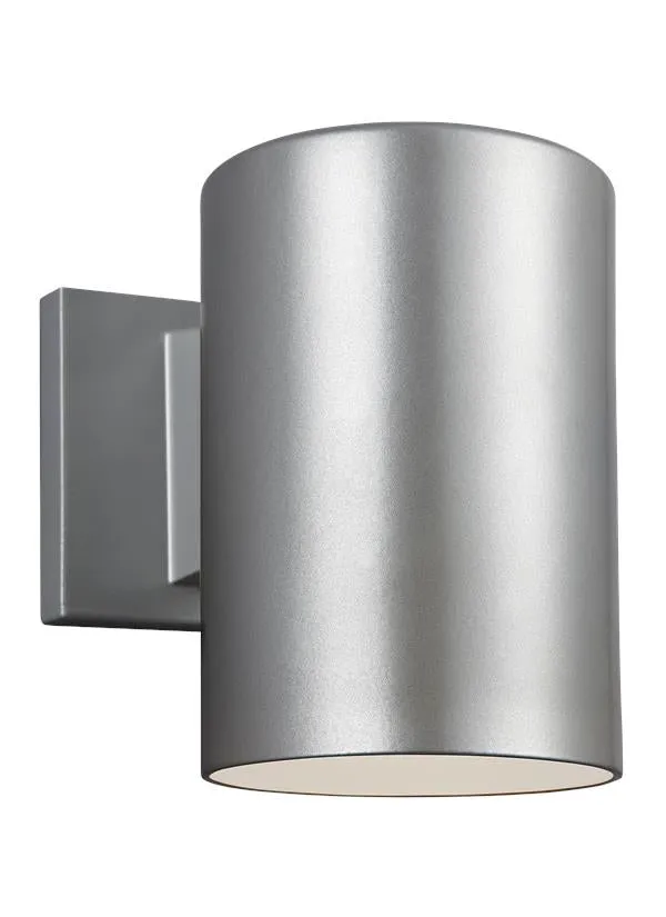 Outdoor Cylinders Collection - One Light Outdoor Turtle Friendly Wall Lantern | Finish: Painted Brushed Nickel - 8313801-753/T