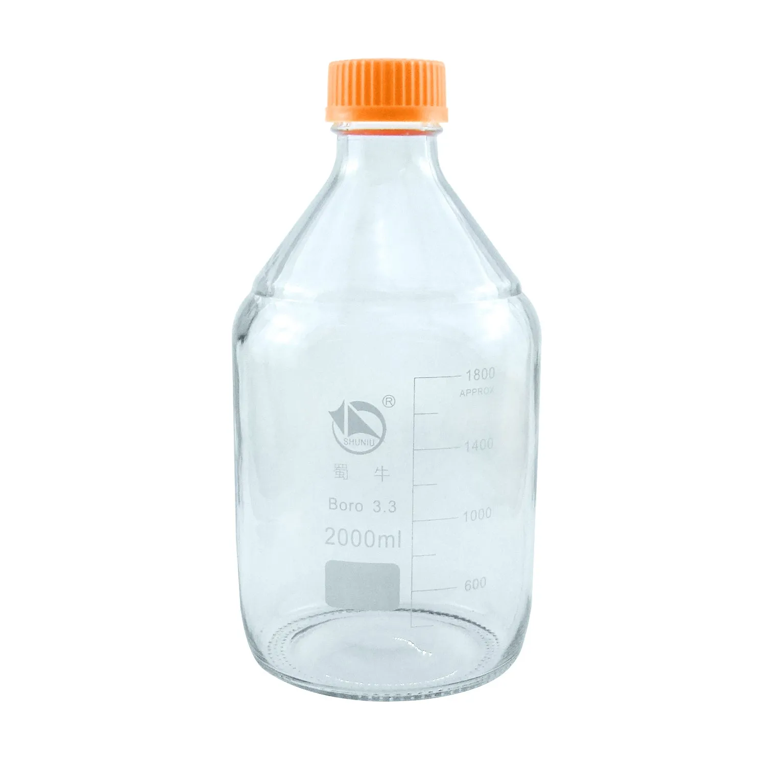 PACKING BRO Laboratory Glass Bottles with PP Screw Cap GL45, 500ML/1 L