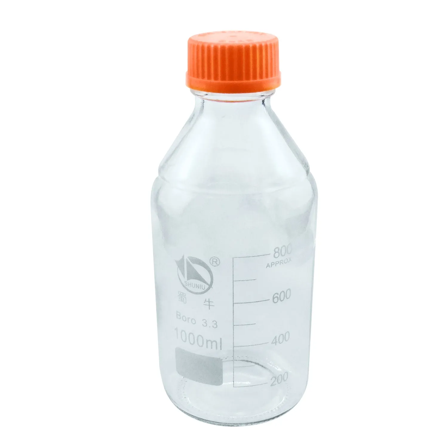 PACKING BRO Laboratory Glass Bottles with PP Screw Cap GL45, 500ML/1 L