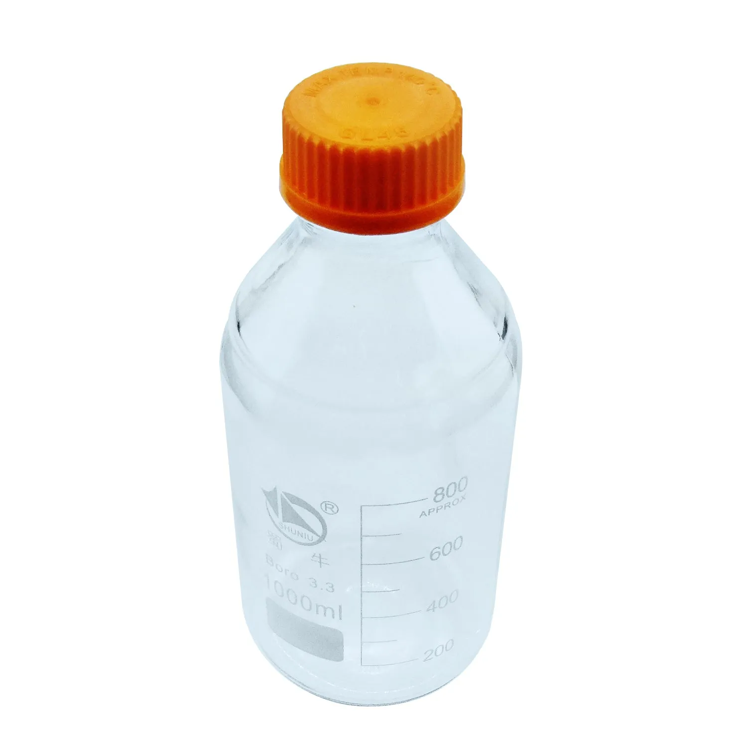 PACKING BRO Laboratory Glass Bottles with PP Screw Cap GL45, 500ML/1 L