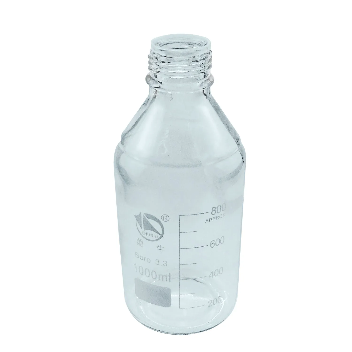 PACKING BRO Laboratory Glass Bottles with PP Screw Cap GL45, 500ML/1 L