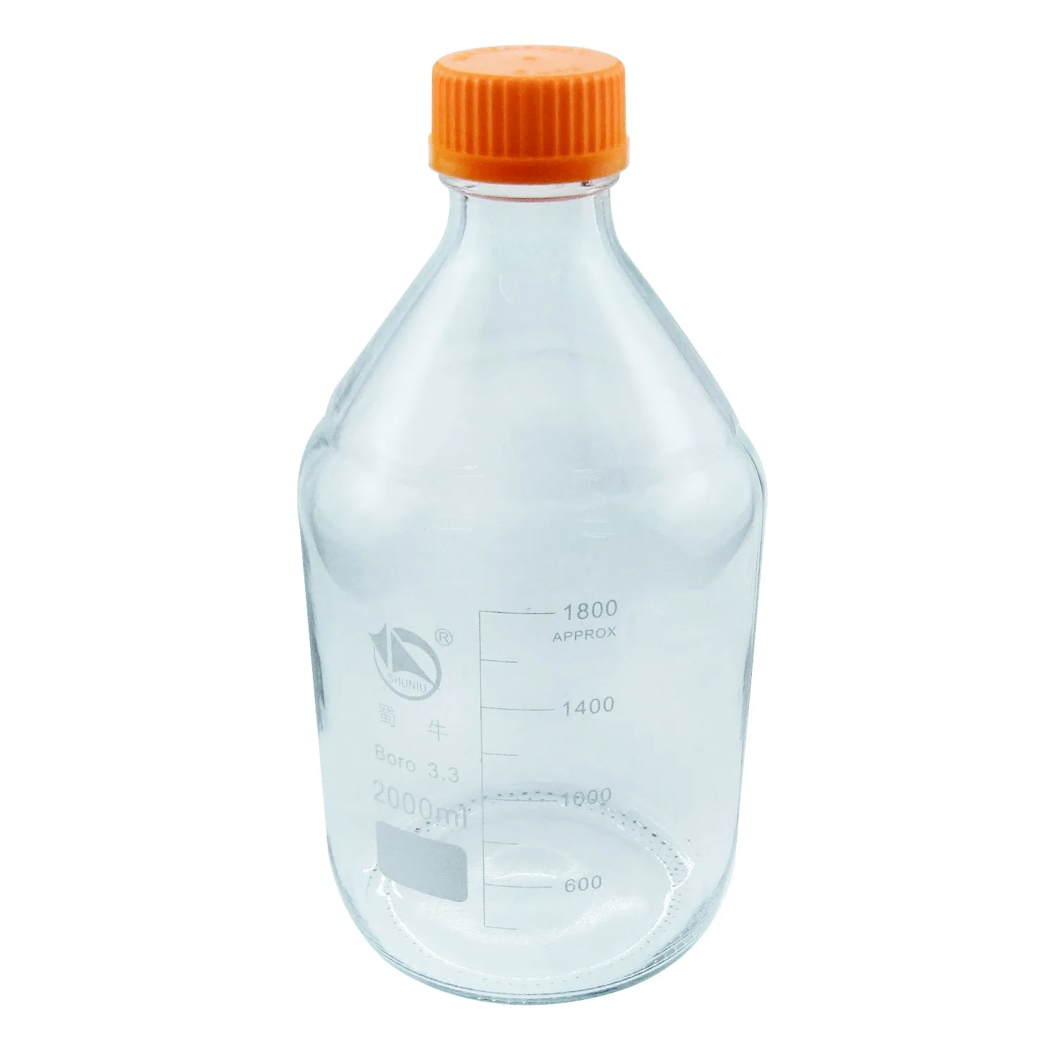 PACKING BRO Laboratory Glass Bottles with PP Screw Cap GL45, 500ML/1 L