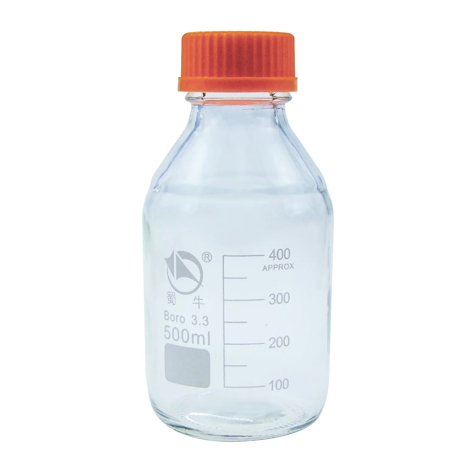 PACKING BRO Laboratory Glass Bottles with PP Screw Cap GL45, 500ML/1 L