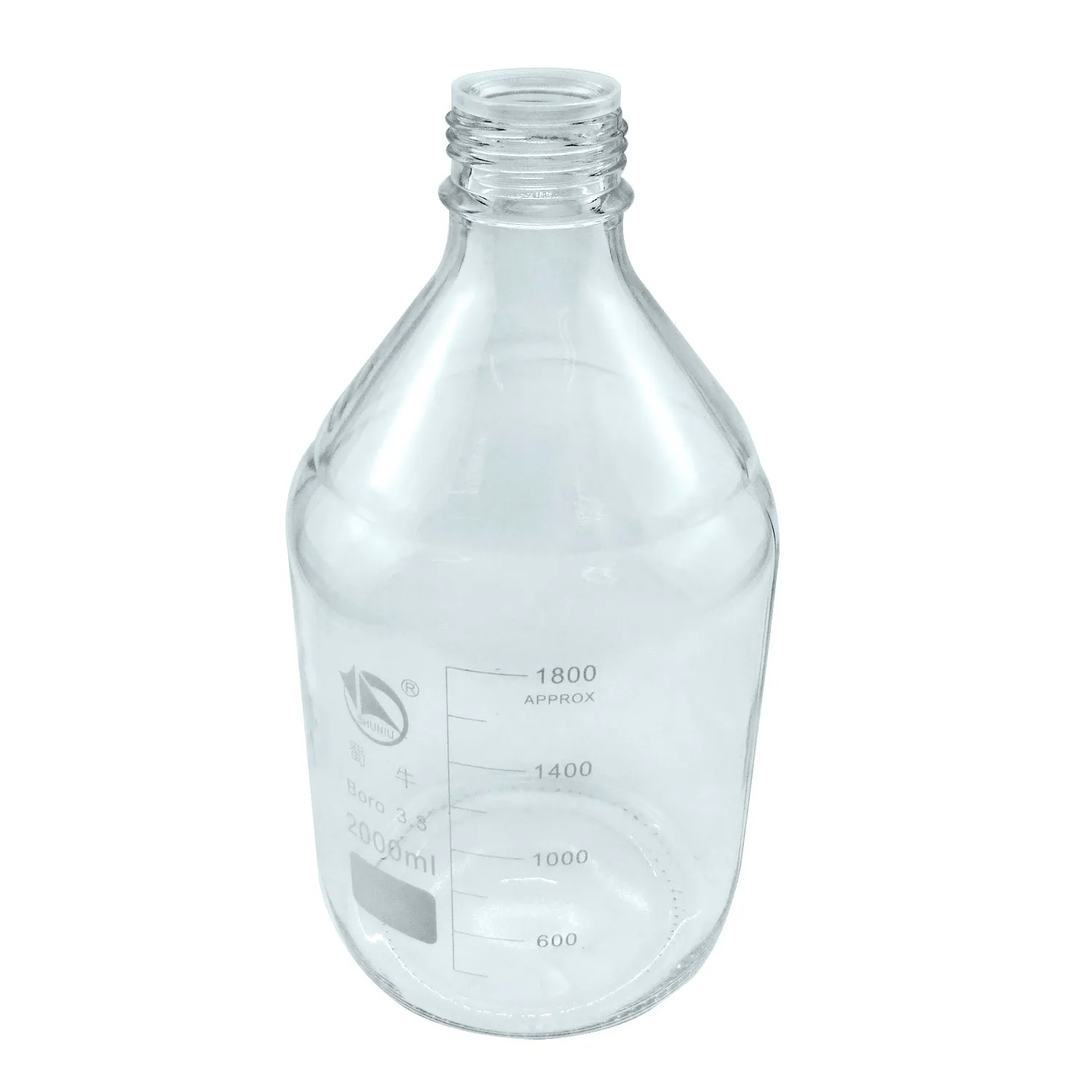 PACKING BRO Laboratory Glass Bottles with PP Screw Cap GL45, 500ML/1 L